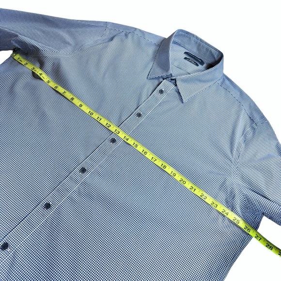 Tommy Hilfiger Gingham Plaid TH Tech Slim Fit Stretch Dress Shirt, size 2XL - Picture 11 of 11